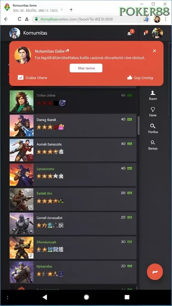Cuplikan layar 988BET — aktivitas